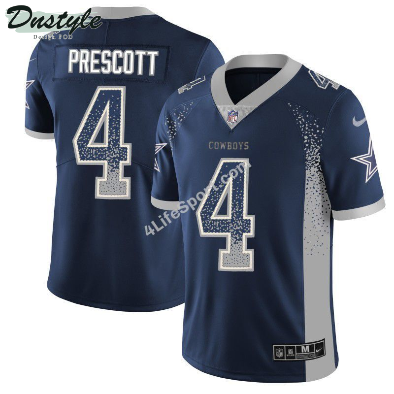 Dak Prescott 4 Dallas Cowboys Blue Football Jersey