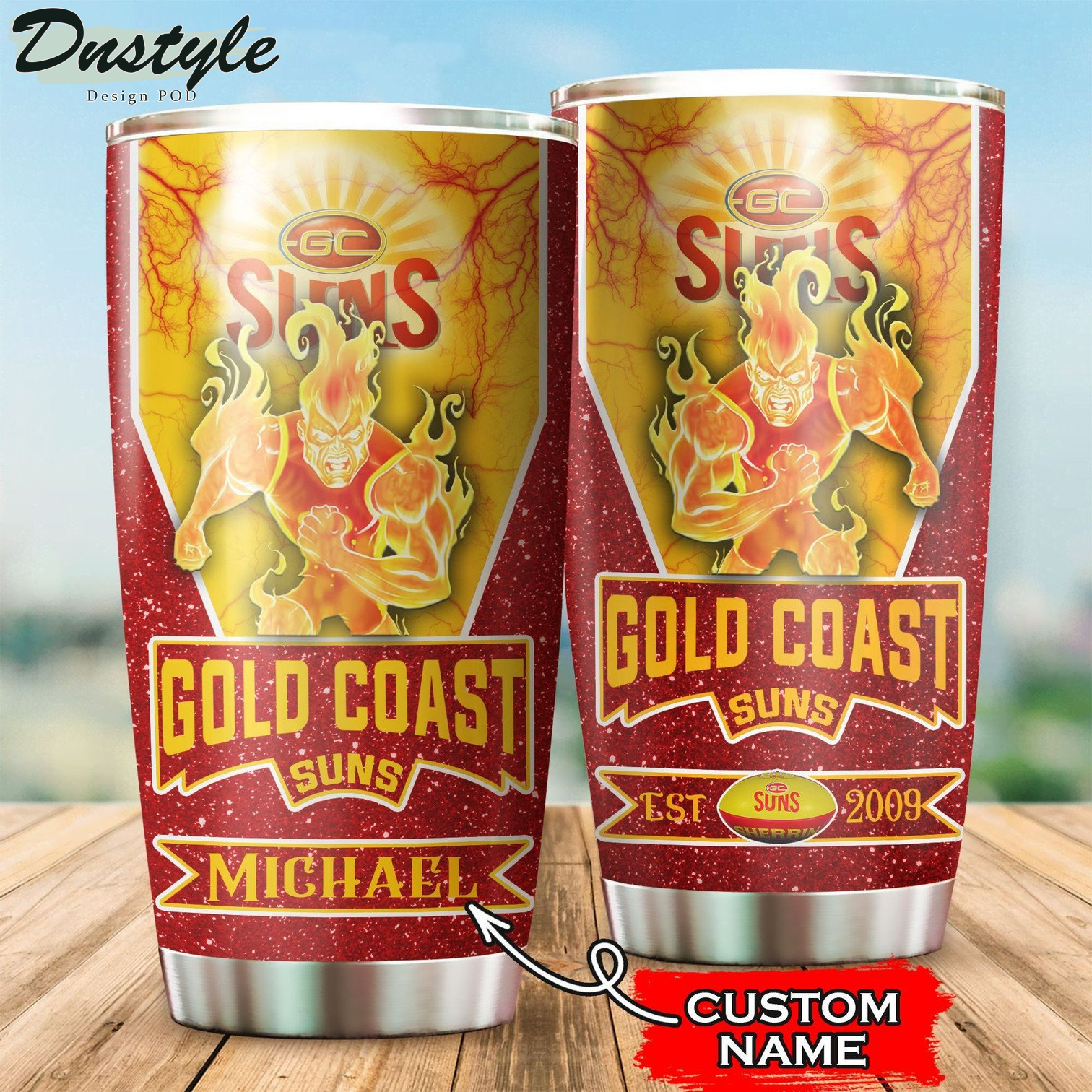 Personalized Gold Coast Suns Tumbler