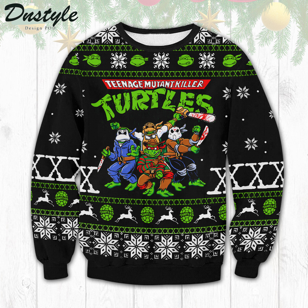 Teenage Mutant Ninja Turtles Horror Ugly Christmas Sweater