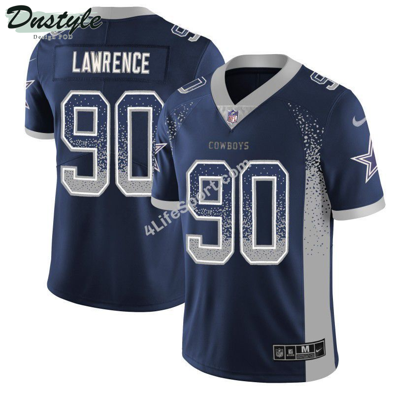 Demarcus Lawrence 90 Dallas Cowboys Navy White Football Jersey