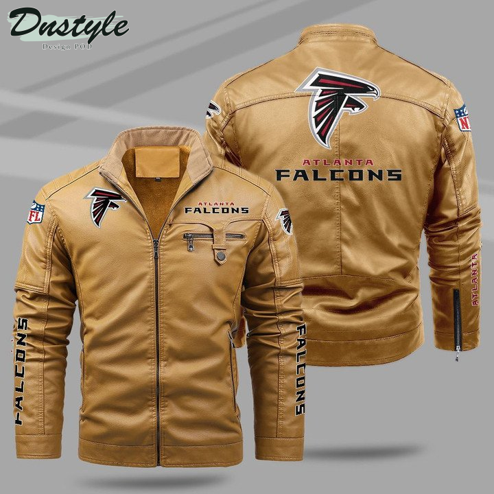 Atlanta Falcons Fleece Leather Jacket