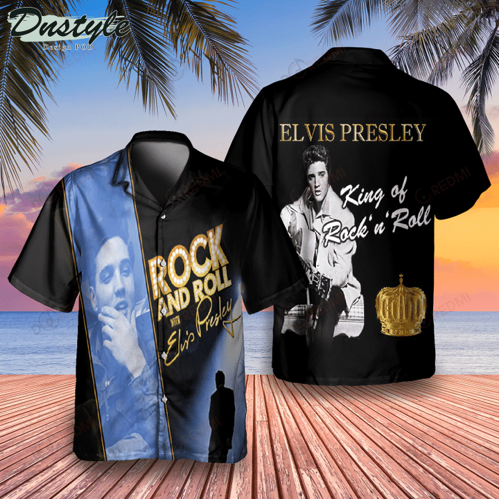 Elvis Presley King Of Rock And Roll Hawaiian Shirt