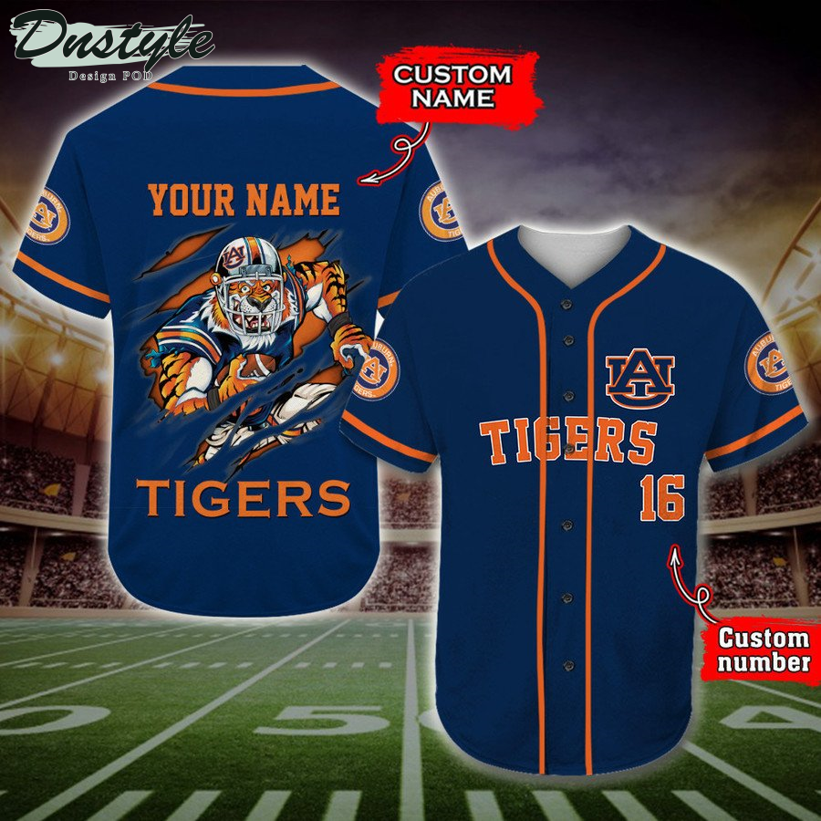 Personalized Auburn Tigers Mascot Baseball Jersey