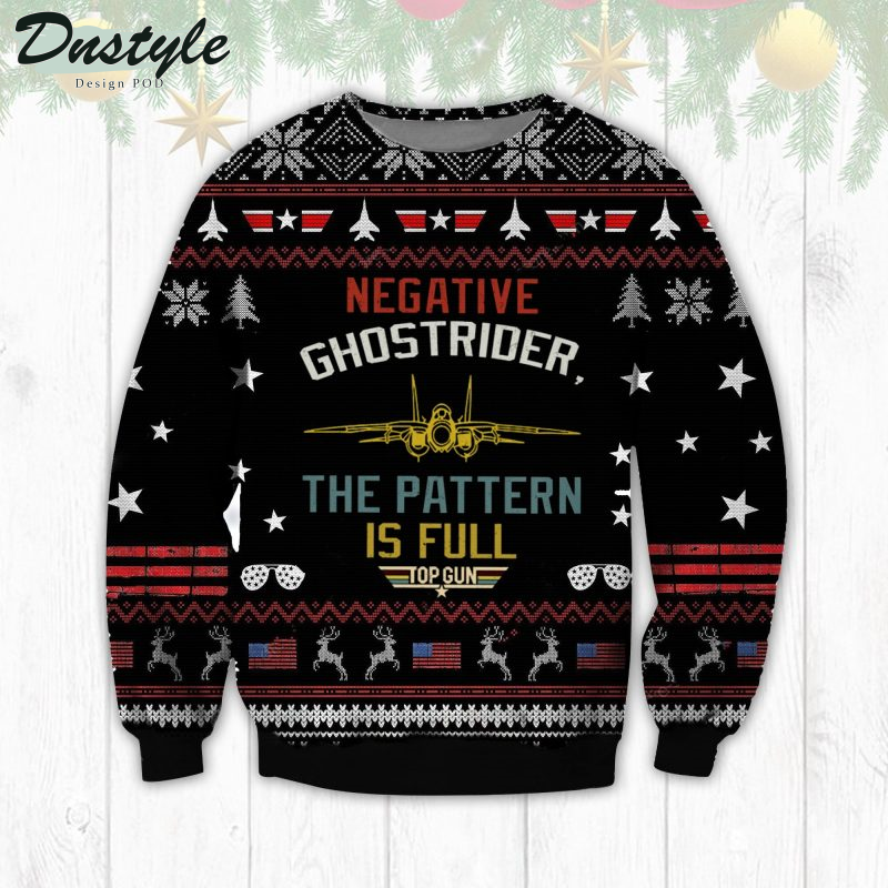 Top Gun Negative Ghostrider Ugly Christmas Sweater