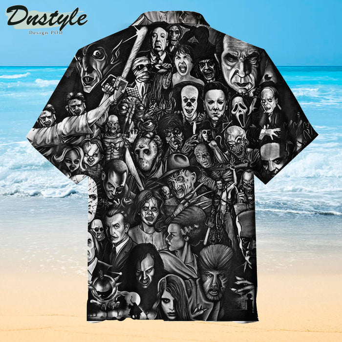 Horror Icon Collage Universal Horror Hawaiian Shirt