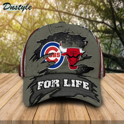 Chicago Cubs Chicago Bulls For Life Classic Cap