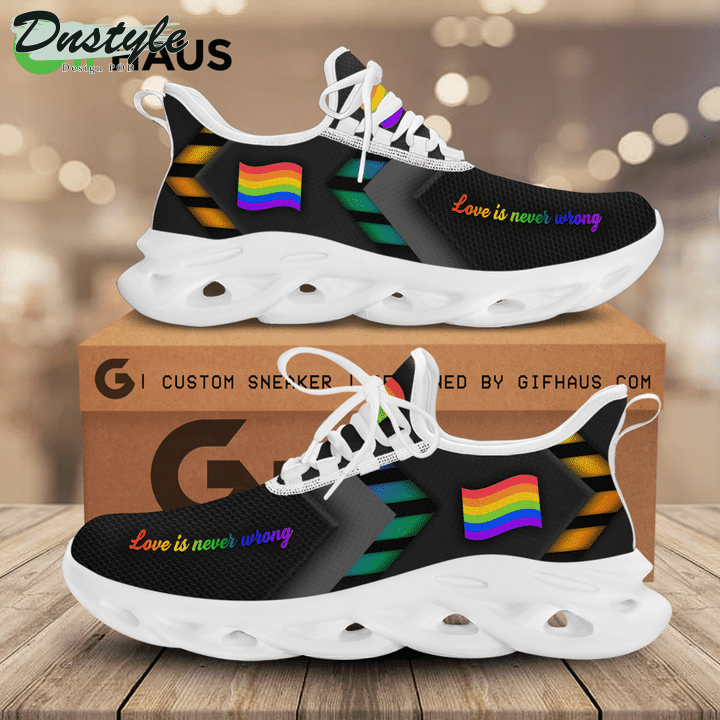 LGBT " Love Is Never Wrong " Max Soul Sneaker