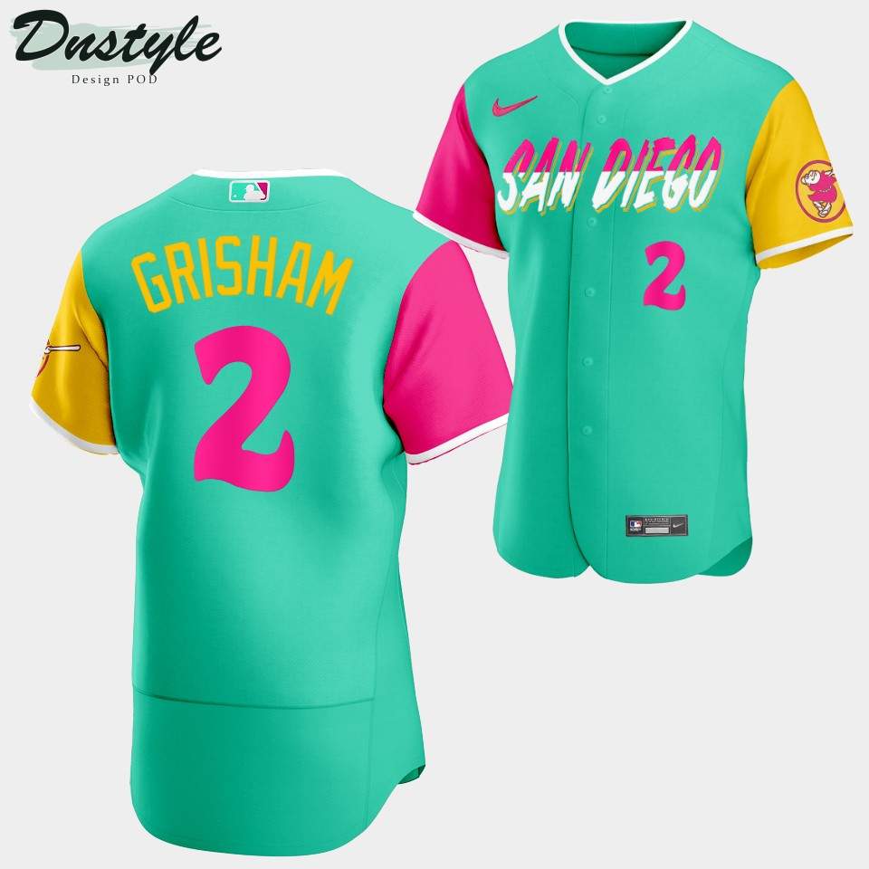 San Diego Padres Trent Grisham #2 2022 City Connect Mint Reverse Jersey Men