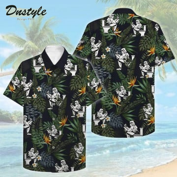 Star Wars Stormtrooper Toilet Tropical Forest Hawaiian Shirt