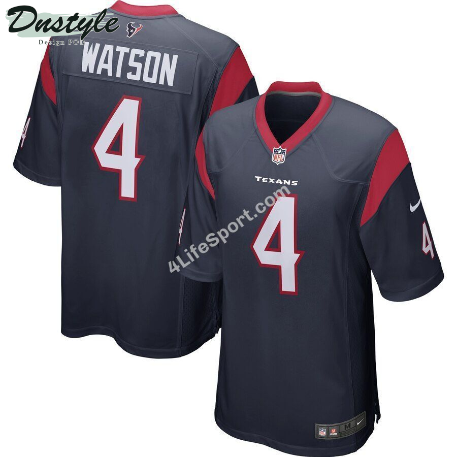 Deshaun Watson 4 Houston Texans Navy Red Football Jersey