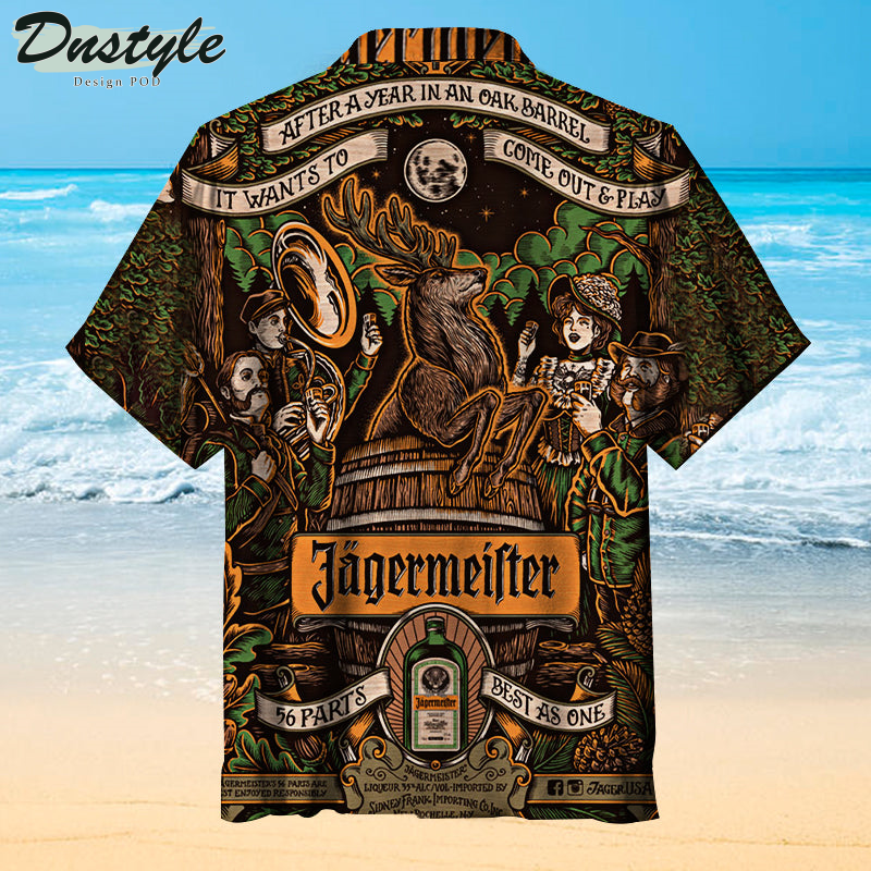 Jagermeister It Wants To Come Out And Play Hawaiian Shirt