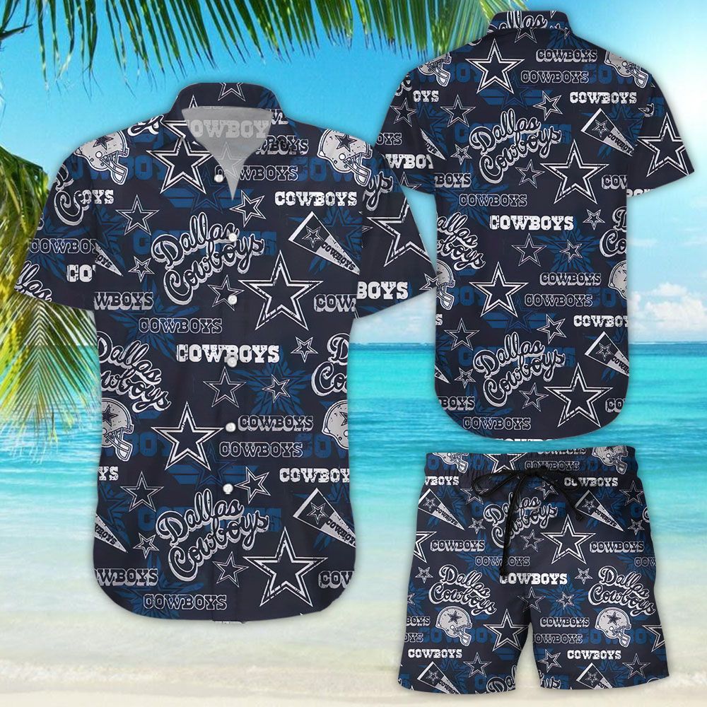 Dallas Cowboys Hawaiian Shirt Beach Shorts
