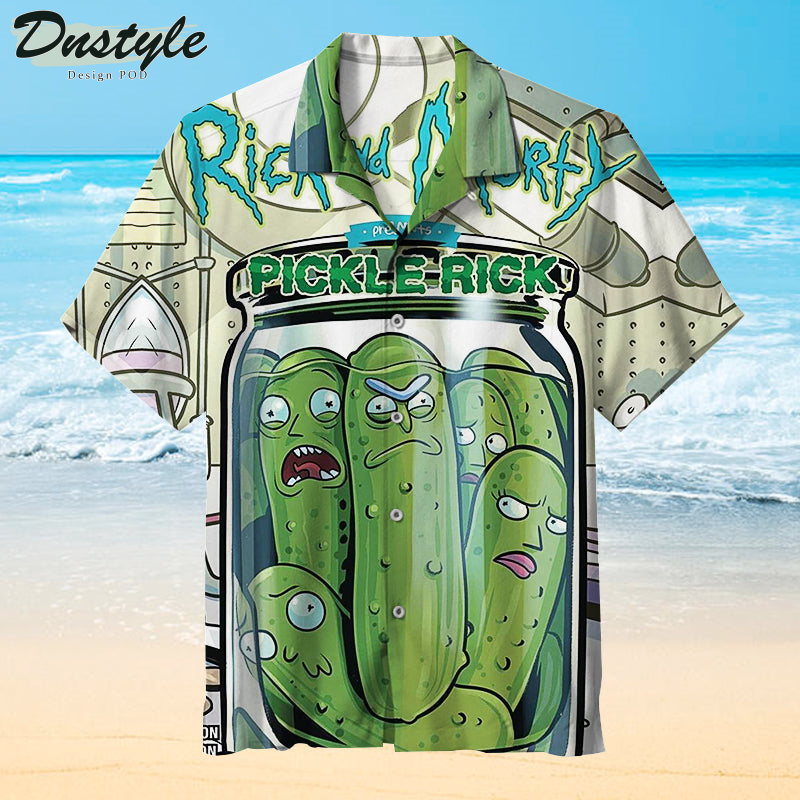Rick And Morty Pickle Rick Is Born Hawaiian Shirt