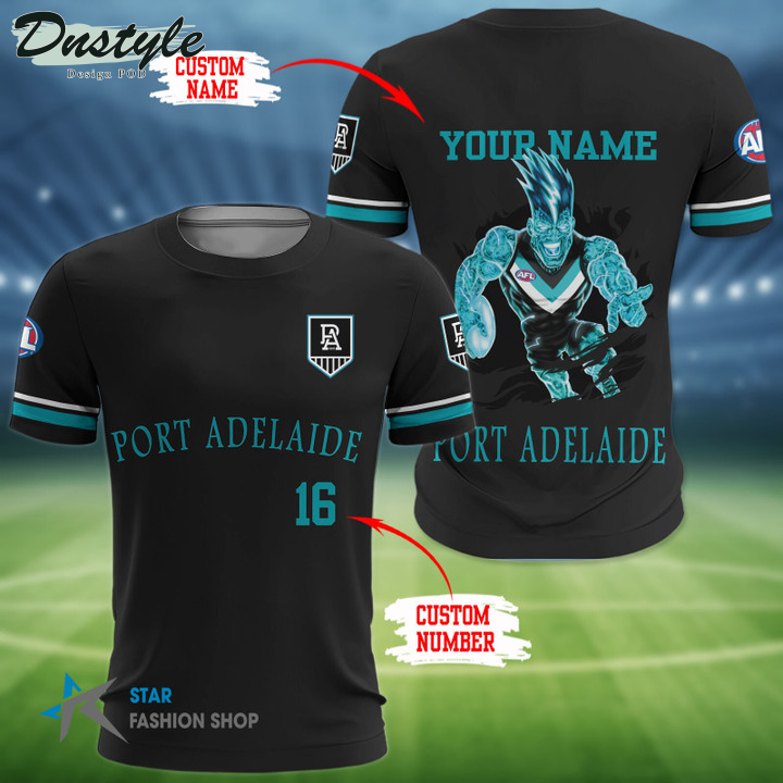Port Adelaide Football Club Custom Name 3D Hoodie Tshirt