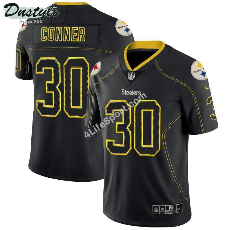 James Conner 30 Pittsburgh Steelers Black Yellow Football Jersey