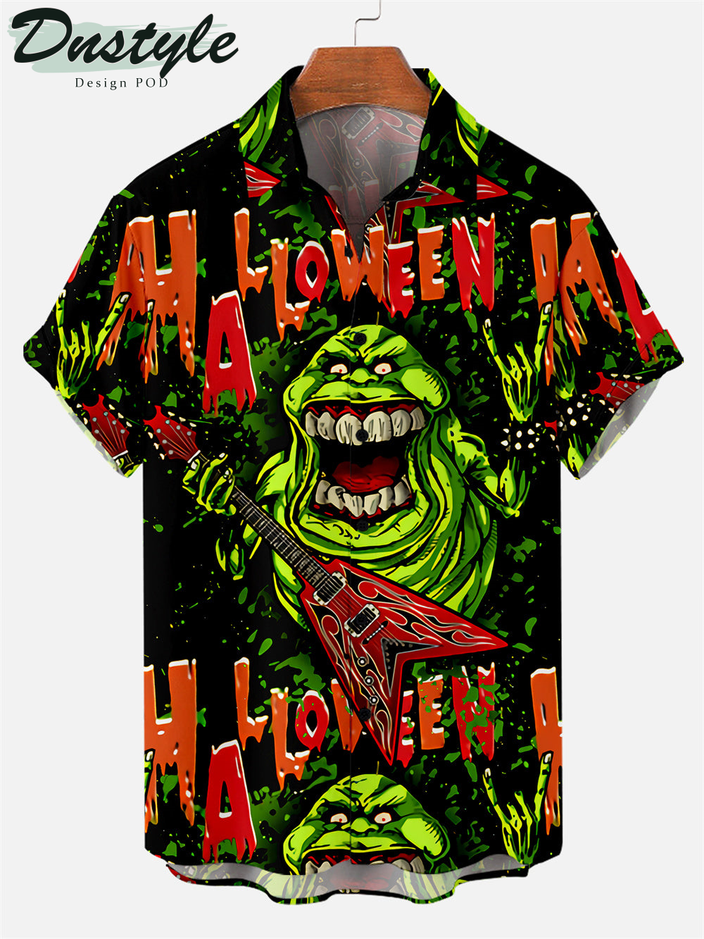 Halloween Spoof Rubber Hawaiian Shirt
