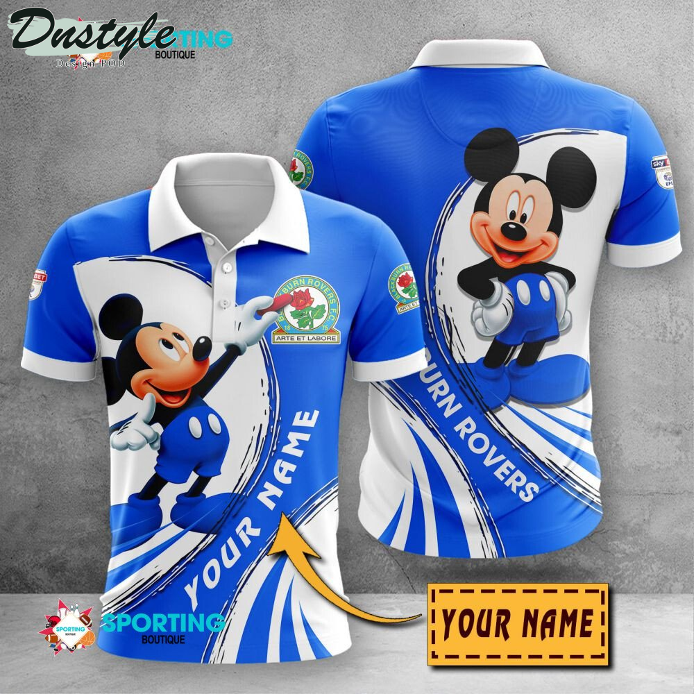 Blackburn Rovers Mickey Mouse Personalized Polo Shirt