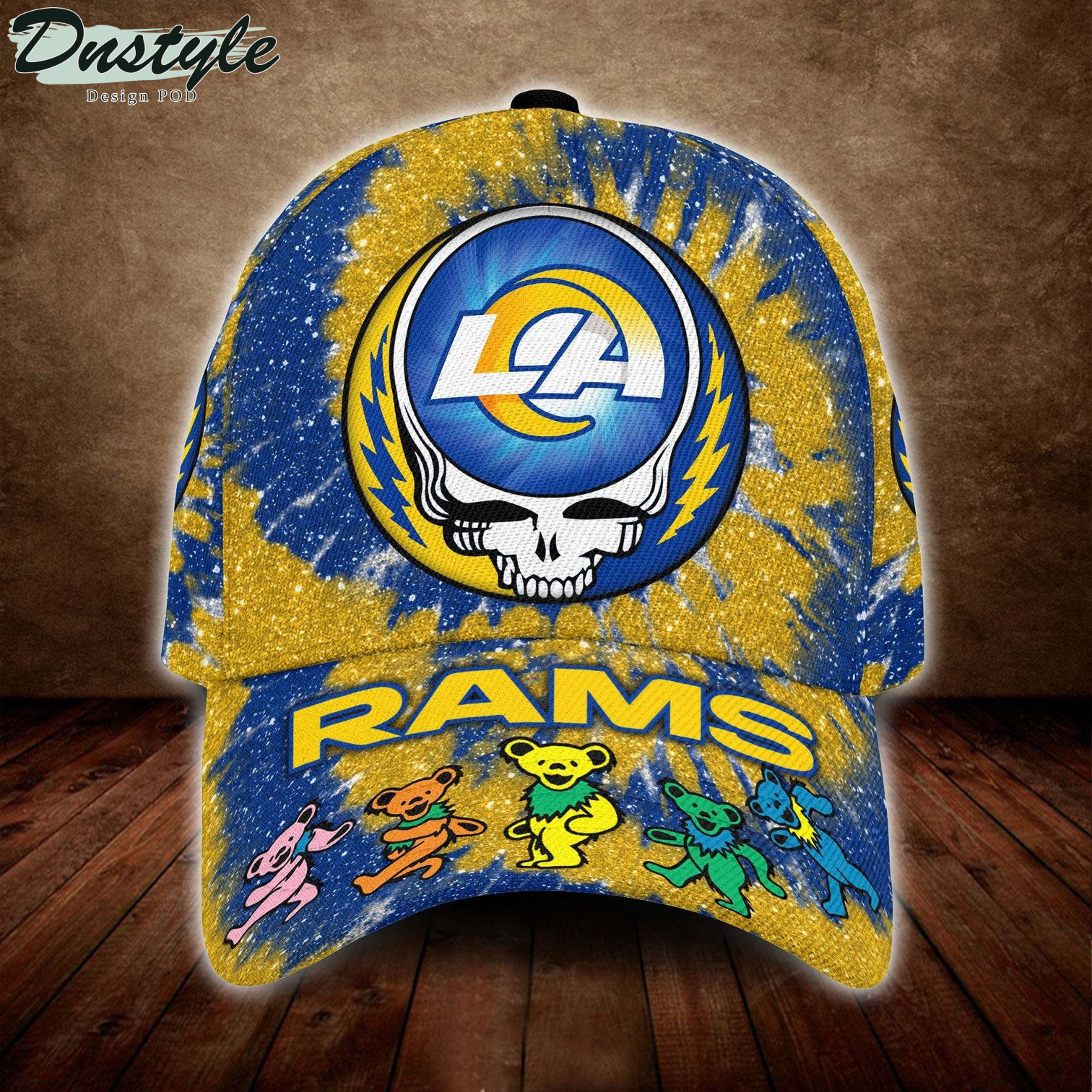 Los Angeles Rams And Grateful Dead Band Baseball Classic Cap