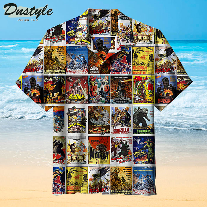Godzilla Vintage Kaiju Comics Hawaiian Shirt