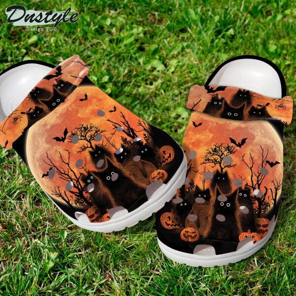 Black Cats Pumpkin Halloween Crocs Crocband Slippers