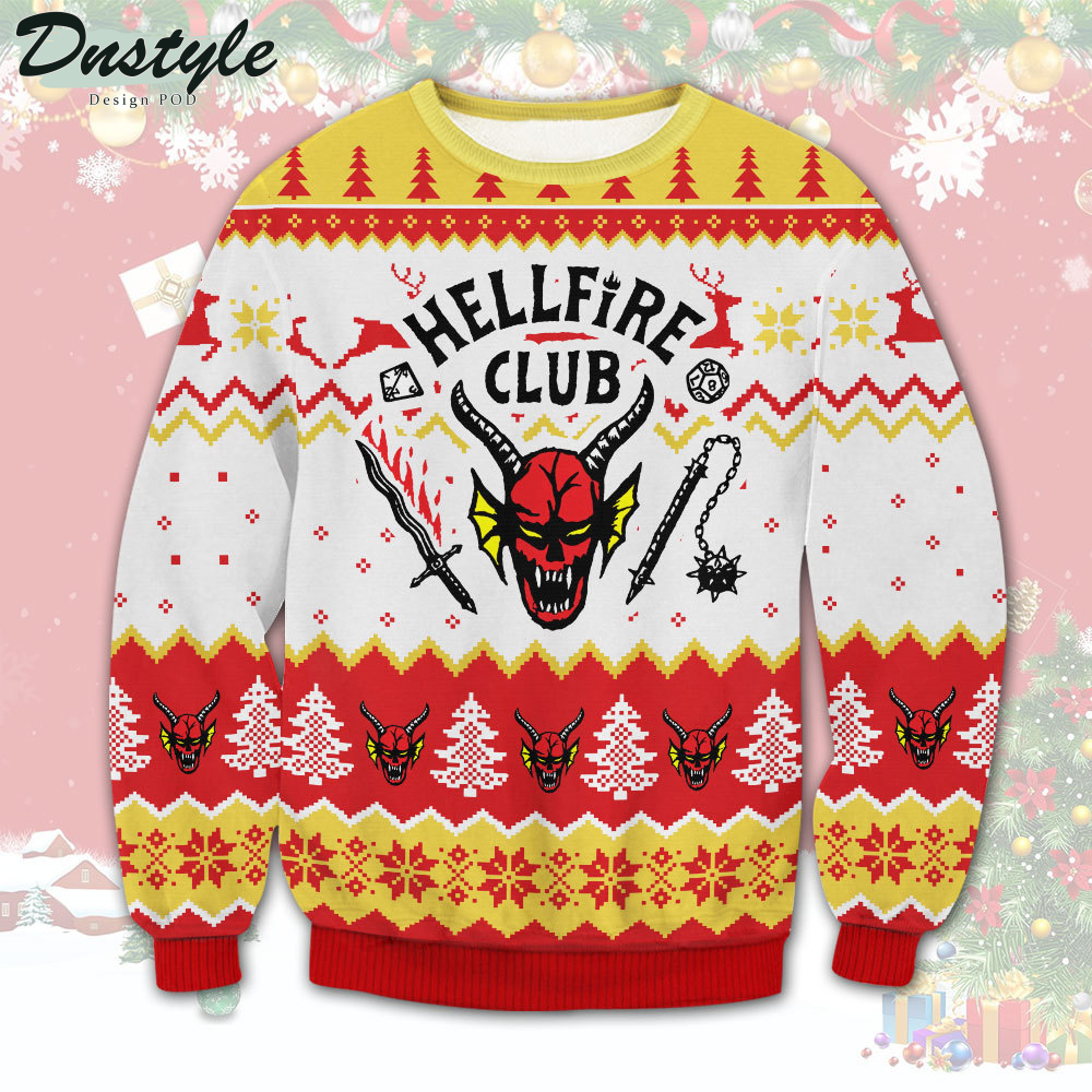 Hellfire Club Stranger Things Ugly Christmas Sweater