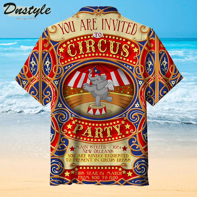 Circus Party With Elephants Hawaiian Shirt