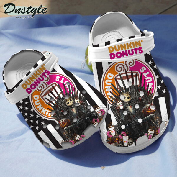 Jack Skellington Dunkin'Donuts Halloween Crocs Crocband Slippers