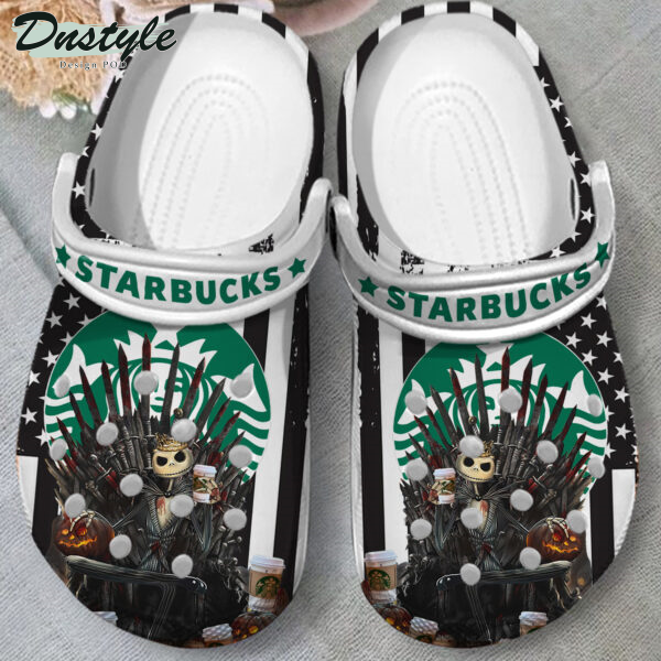Jack Skellington Starbucks Halloween Crocs Crocband Slippers