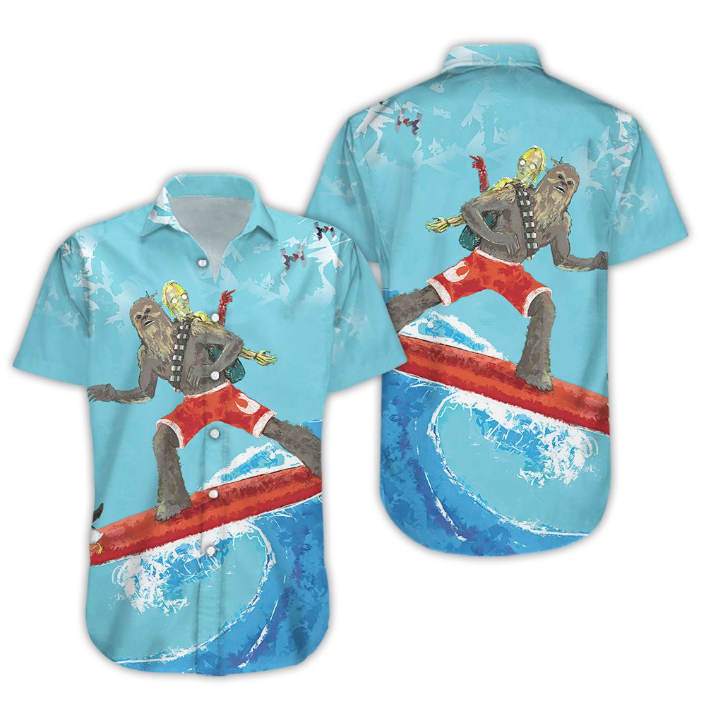 Star Wars Chewie Chewbacca Hawaiian Shirt Beach Shorts