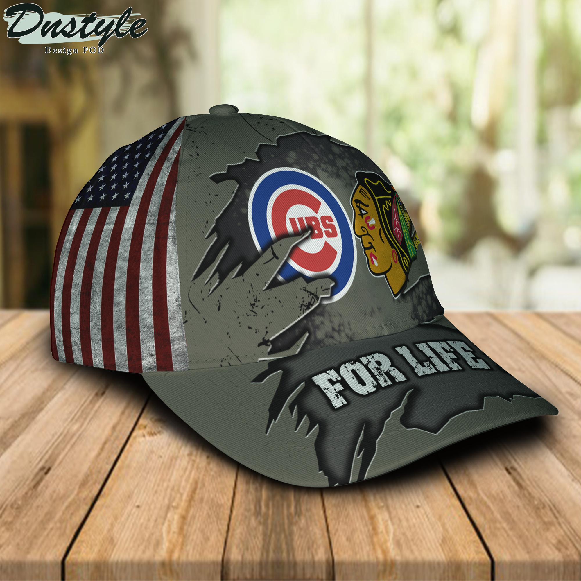 Chicago Cubs Chicago Blackhawks For Life Classic Cap