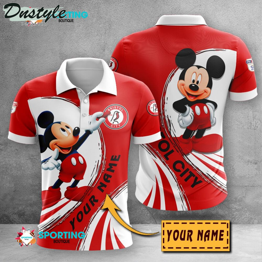 Bristol City Mickey Mouse Personalized Polo Shirt