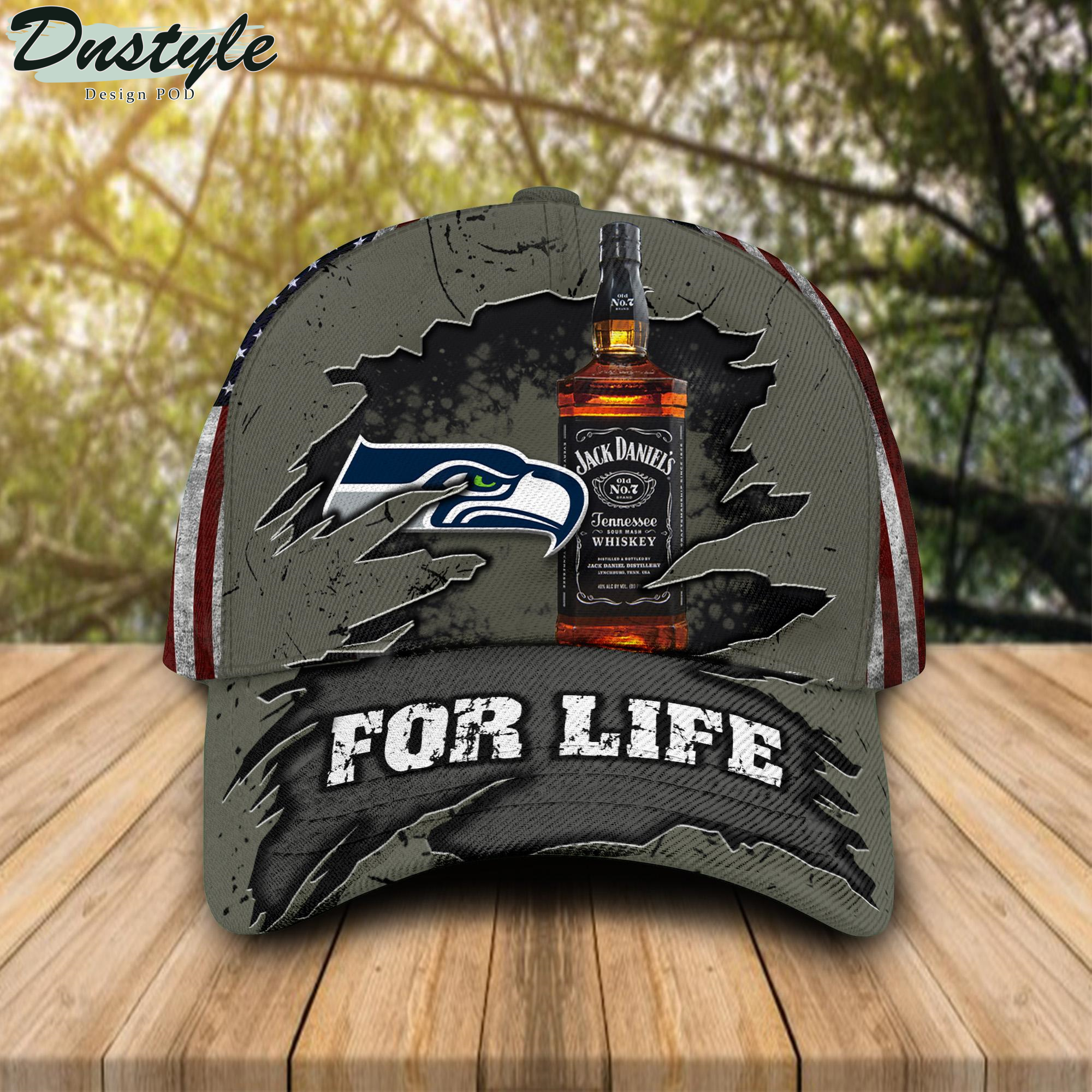 Seattle Seahawks Jack Daniels For Life Classic Cap