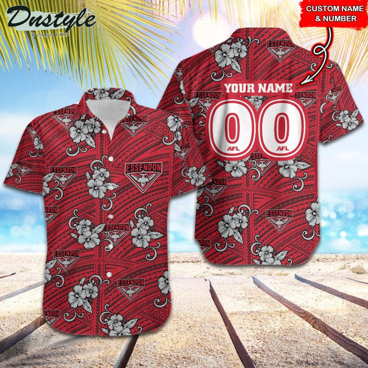 Personalized AFL Essendon Bombers Tribal Hawaiian Shirt