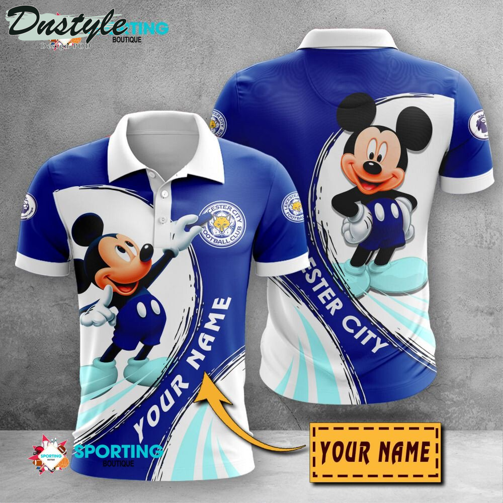 Leicester City F.C Mickey Mouse Personalized Polo Shirt