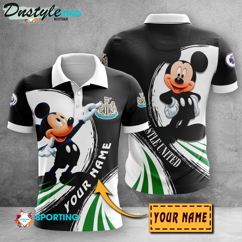 Newcastle United F.C Mickey Mouse Personalized Polo Shirt