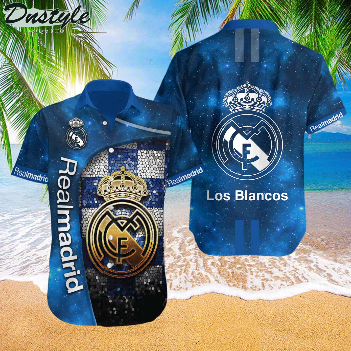 Real Madrid 3d Los Blancos Hawaiian Shirt