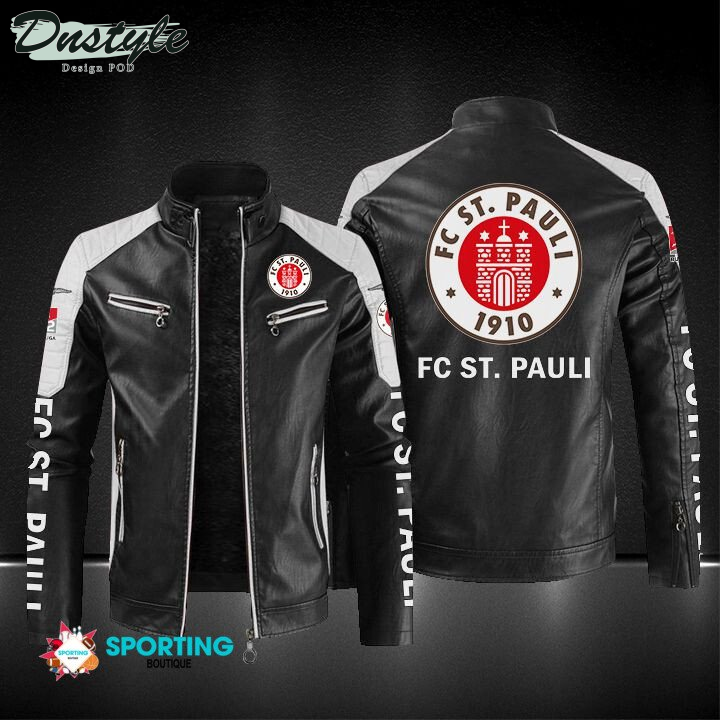 FC St. Pauli Block Sport Leather Jacket