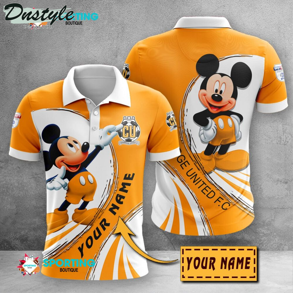 Cambridge United F.C Mickey Mouse Personalized Polo Shirt
