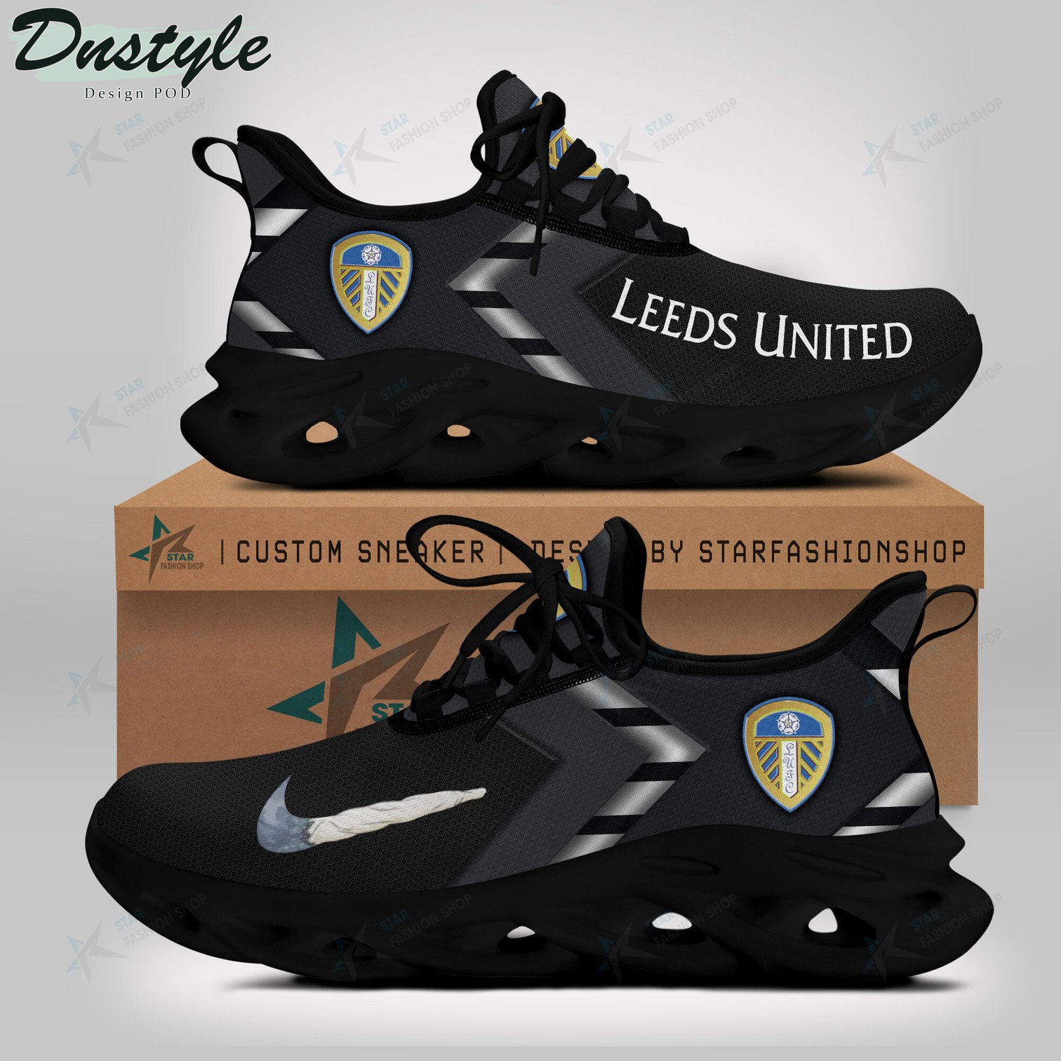 Leeds United F.C EPL Custom Max Soul Shoes
