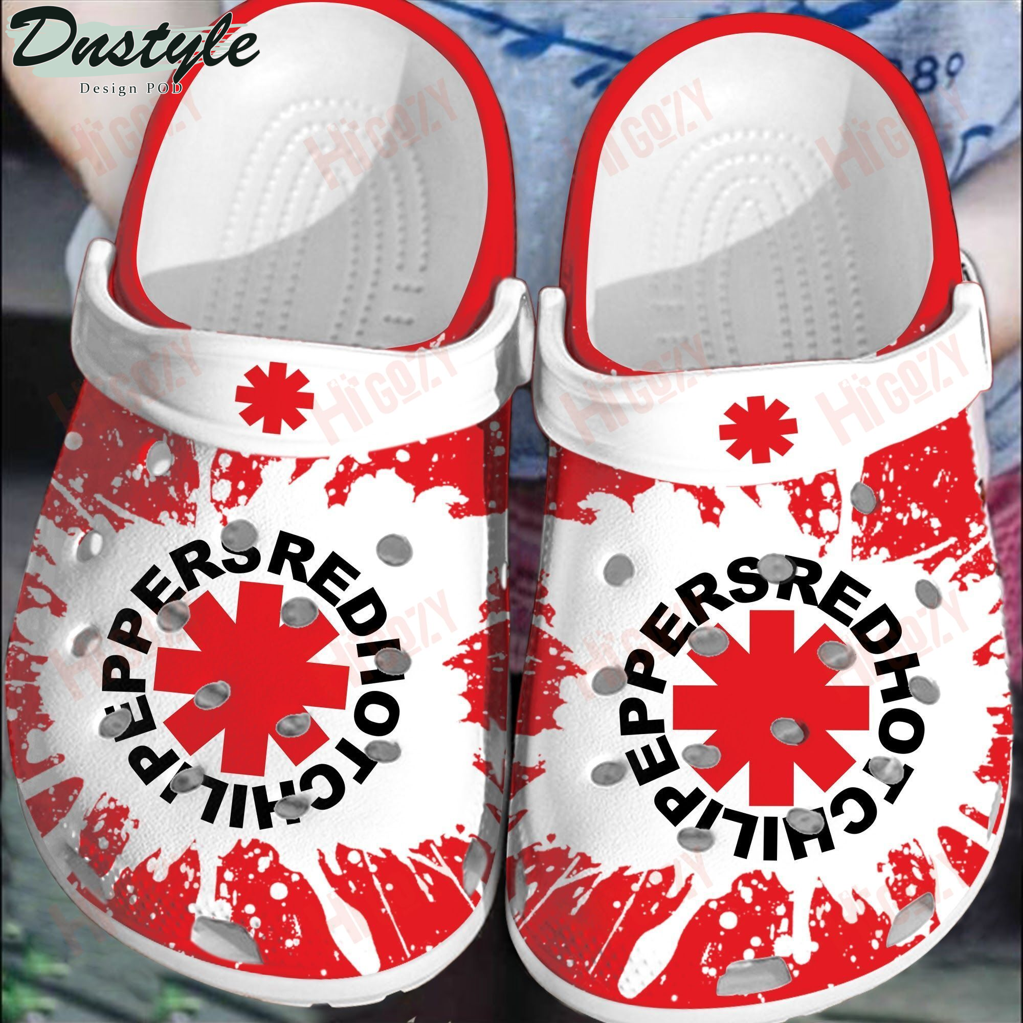 Red Hot Chili Peppers Tie Dye Crocs Crocband Clog
