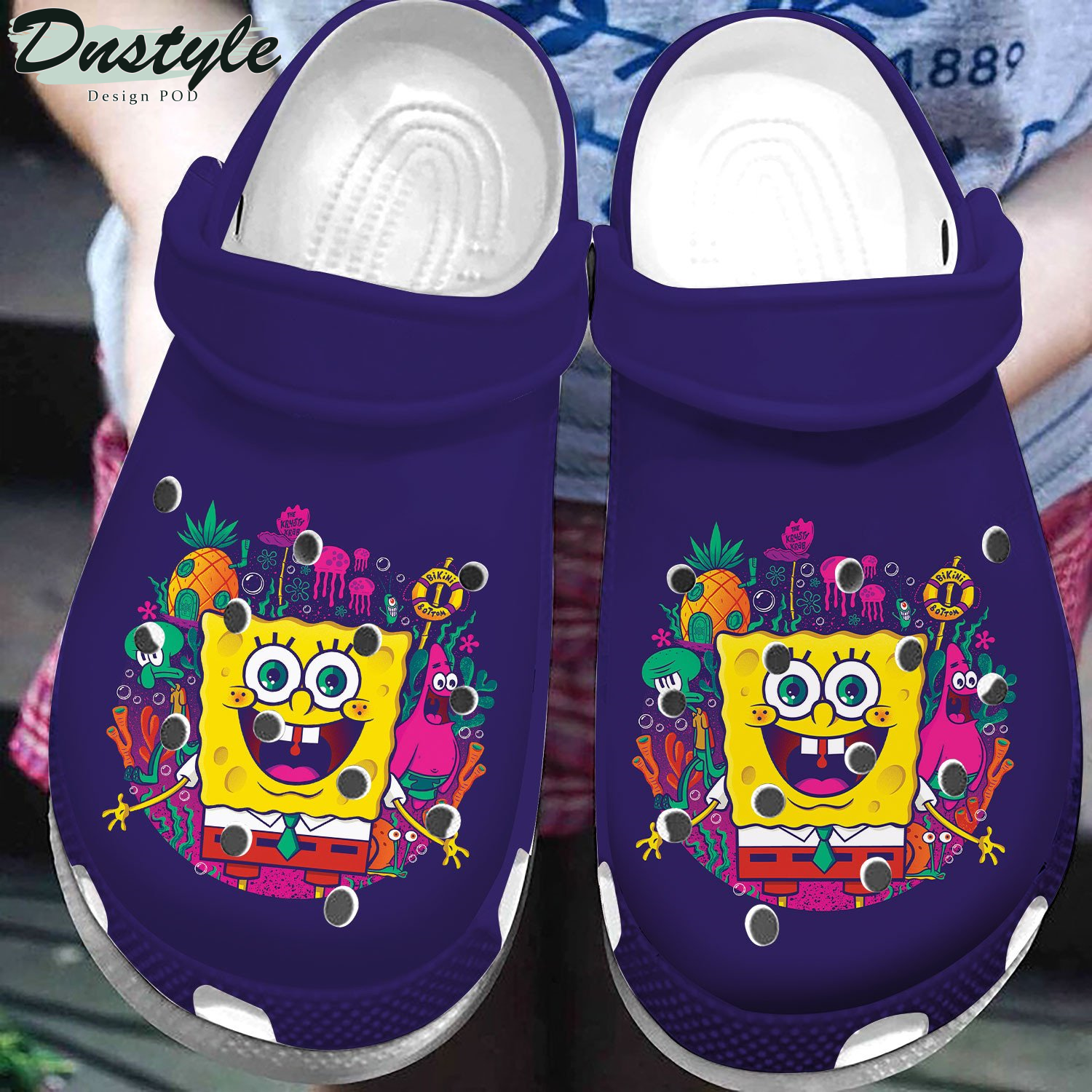 Spongebob Funny With Family Clog Crocs Shoes