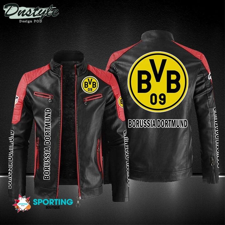 Borussia Dortmund II Block Sport Leather Jacket