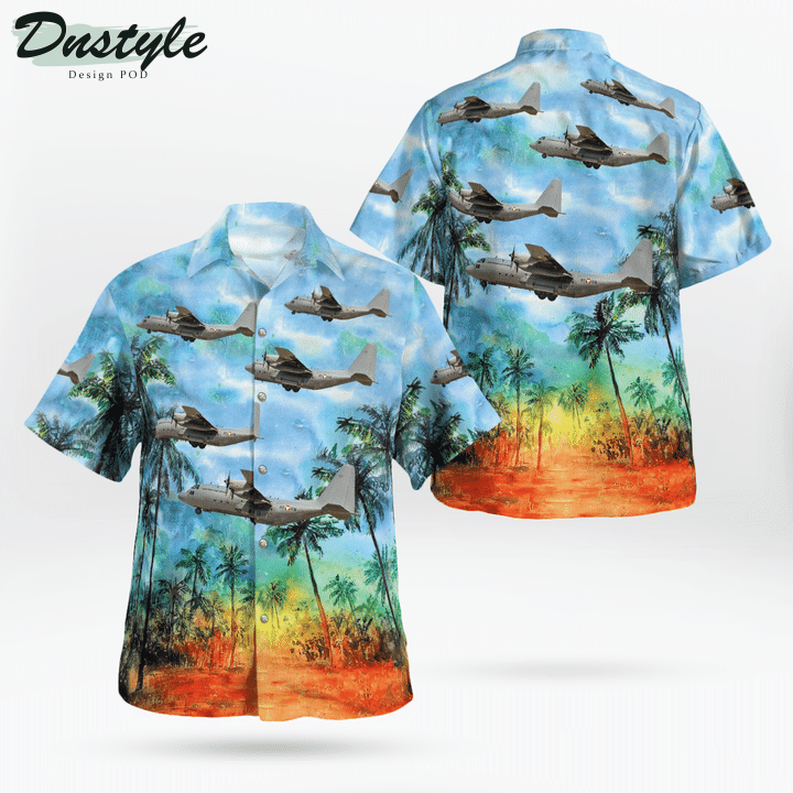 Austrian Air Force Lockheed C-130k Hercules Hawaiian Shirt