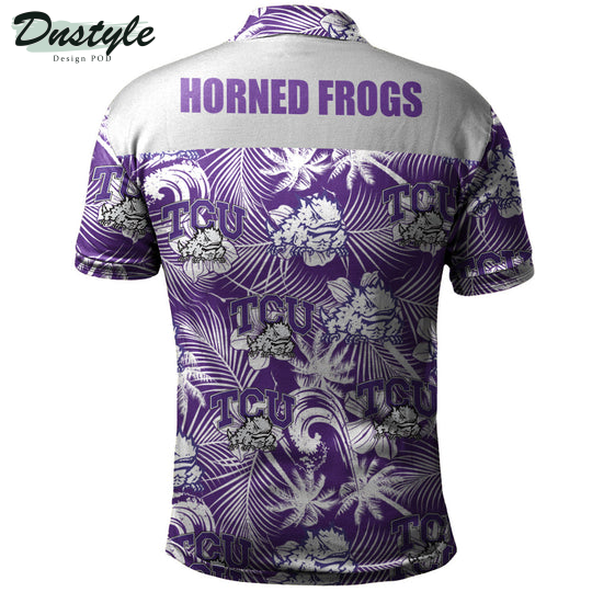TCU Horned Frogs Tropical Seamless Polo Shirt