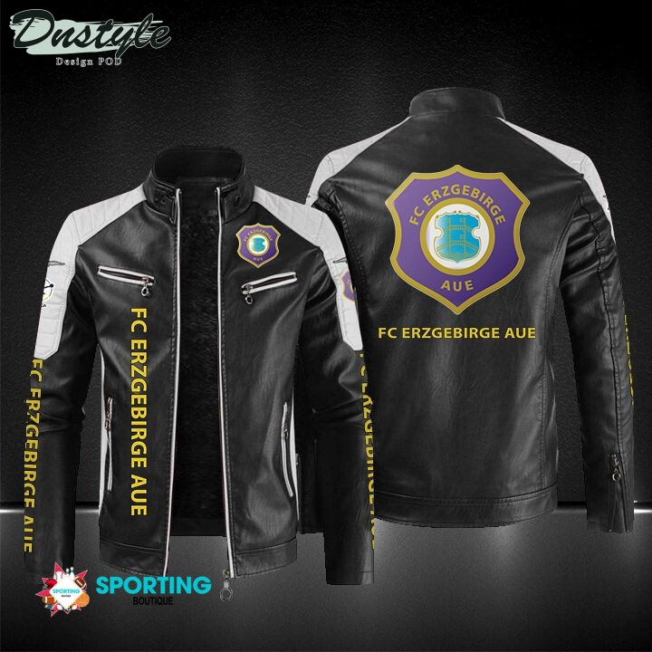 Erzgebirge Aue Block Sport Leather Jacket
