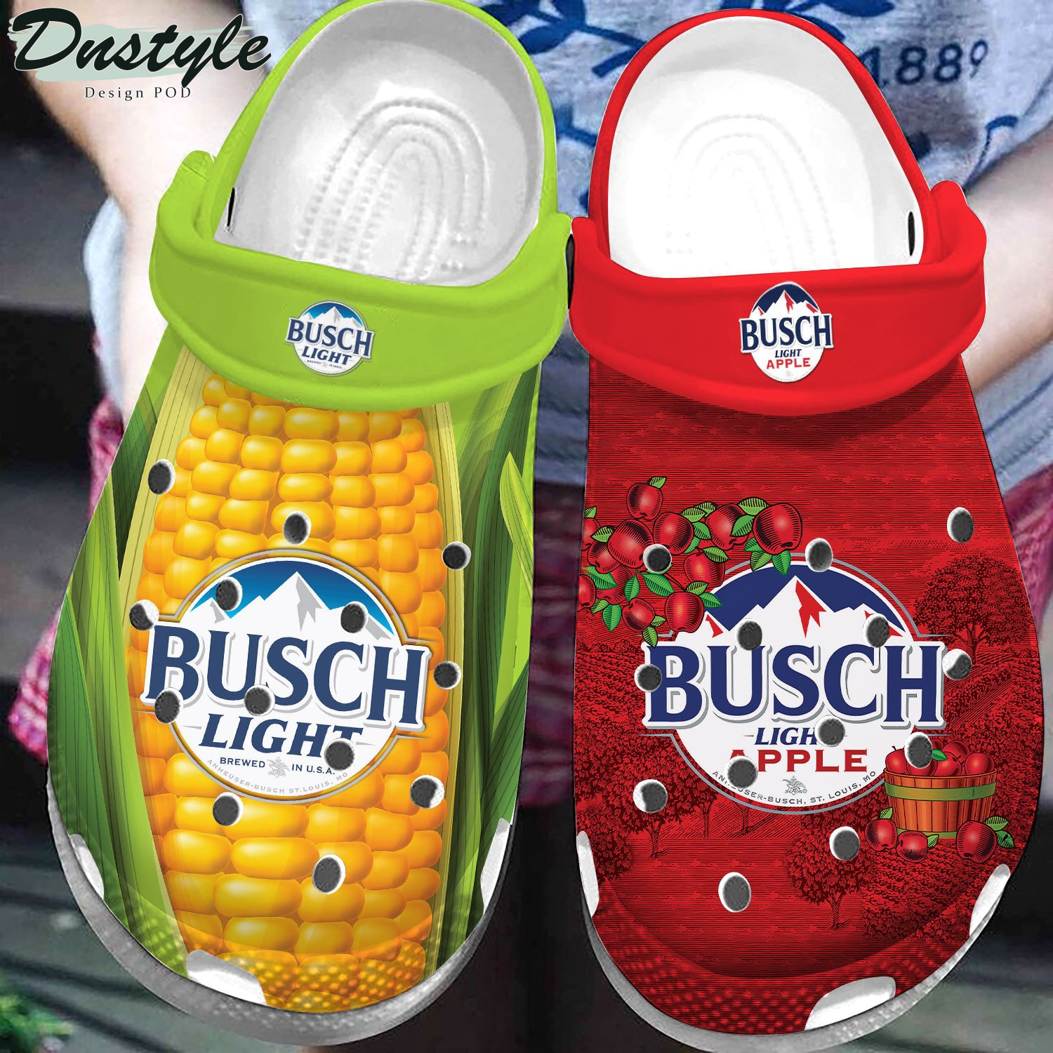Busch Apple x Corn Light Beer Clog Crocs Shoes
