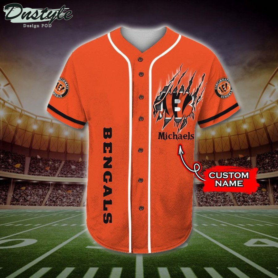 Personalized Cincinnati Bengals Mascot Damn Right Baseball Jersey