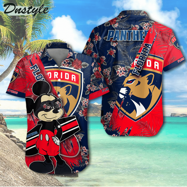 Florida Panther Mickey Mouse Hawaiian Shirt