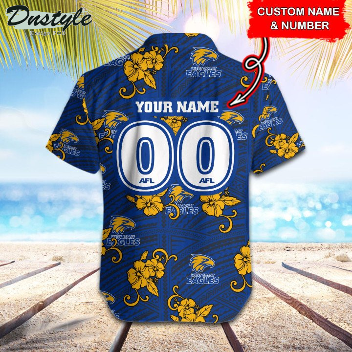 Personalized AFL West Coast Eagles Tribal Hawaiian Shirt