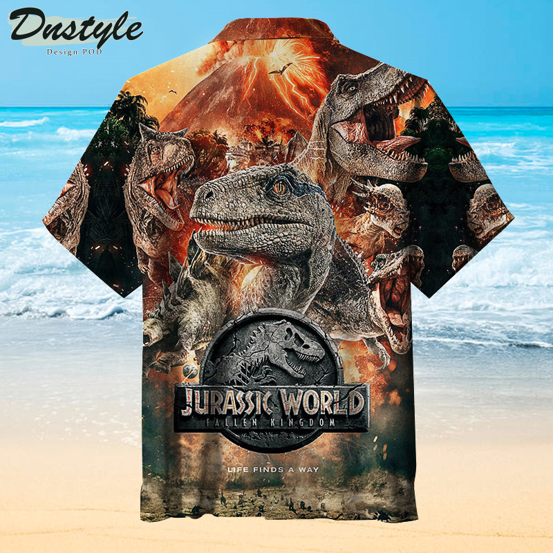 Jurassic World Fallen Kingdom Life Finds A Way Hawaiian Shirt